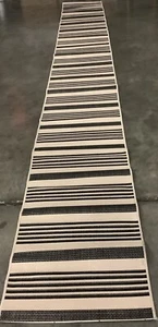 BLACK / BONE 2'-3" x 18'-0" Flaw in Rug, Reduced Price 1172669519 CY6062-216-218 - Picture 1 of 3