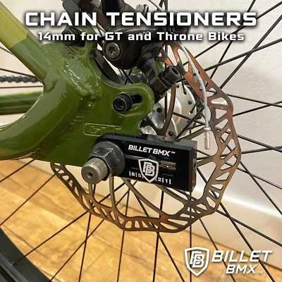 Par de tensores de cadena BILLET BMX de 14 mm para bicicletas GT, Throne y ZOOZ (PAQUETE DE 2 Foto 1 de 4
