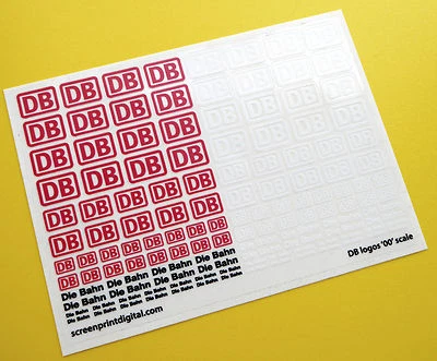 SCREENPRINTDIGITAL DB Die Bahn Deutsche Bundesbahnen Logo ""00"" Spurweite Aufkleber Aufkleber