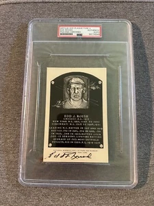 Ed Roush Vintage Artvue Type 2 Signed Hall Of Fame Plaque PSA/DNA - Picture 1 of 2