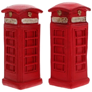 2 Pcs Englisch Telefonzelle Telefonzelle Zubehör Figurine Schule Bus Figuren - Bild 1 von 12