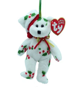 TY Christmas Jingle Beanie 1998 Holiday Teddy - Bear - Picture 1 of 1