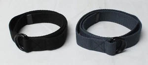 JASGOOD Unisex Kids Solid Canvas Web Two Pack Belts JL3 Black/Gray Size 31" - Picture 1 of 7