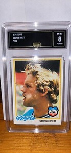 1978 topps George Brett #100 GMA graded 8 