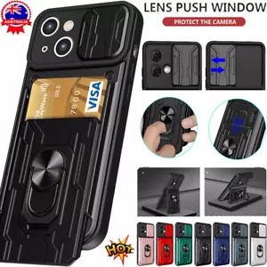 For iPhone 16 15 14 13 12 Pro Max XS SE/7/8 Plus Case Shockproof Card Slot Cover - Picture 1 of 31