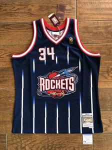 Hakeem Olajuwon Signed HOUSTON ROCKETS  Mitchell Ness Swingman Jersey PSA - Picture 1 of 10