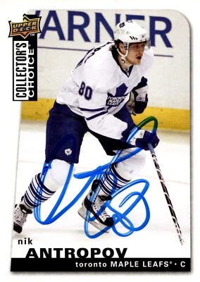 Nikolai Antropov - Signed 2008-09 Upper Deck Collector's Choice Card #134 - Image 1 of 2
