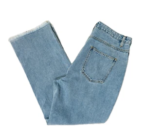 NWT Girl and the Sun Straight Denim Jeans Light Wash Womens L High Waist Cotton - Picture 1 of 7