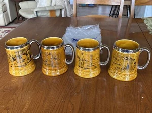 4 Lord Nelson Pottery England Tankard Steins 19th Hole Fishing Bocce Automobile - Picture 1 of 11