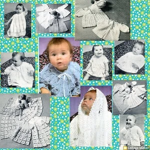 Patons 17 Cuddle Time Crochets – Baby Layette Smock Dress Poncho Shawl in 3 ply - Picture 1 of 12