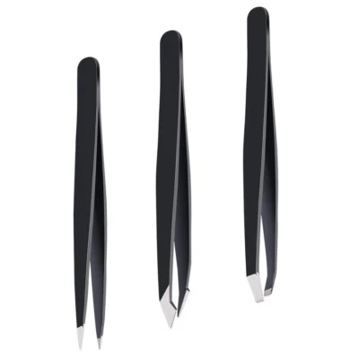 3 High Precision Eyebrow Tweezers Stainless Steel Beauty Tools Eyebrows Plucking - Image 1 of 4