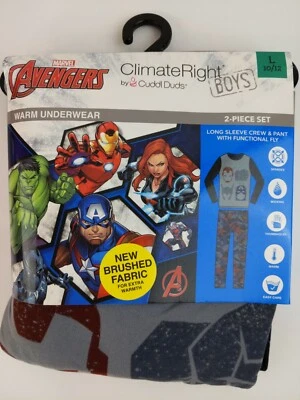 Ropa interior térmica larga Johns talla 10/12 Marvel Boys gris Avengers Hulk Superhéroe Foto 1 de 4