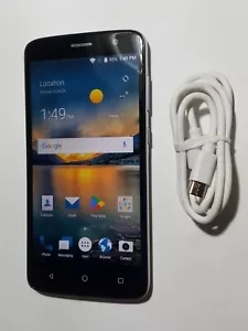 ZTE Blade Spark Z971 16GB Gray AT&T Prepaid Android Smart Cell Phone H20 Cricket - Picture 1 of 5