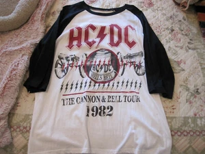 Vintage AC/DC Concert XL Jersey SHIRT 2008 Cannon & Bell Tour ACDC Scotland 1982 - Picture 1 of 12
