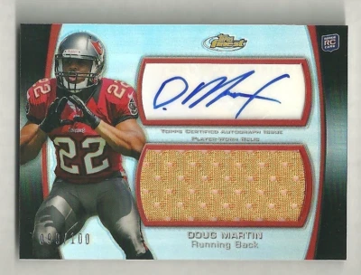 99/100 Doug Martin 2012 Topps Finest Moment Patch Auto #108 Bucs - Image 1 of 2