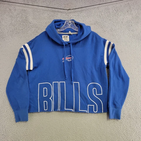 Buffalo Bills Crop Hoodie Womens S Small Pullover Sweater NFL Football Cover