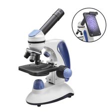 Biological Microscope Adjustment Top/Bottom LED Illuminated Monocular Smartphone