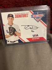 Reid Detmers 2020 Panini USA stars & Stripes On Card Auto 107/499 Angels Rookie