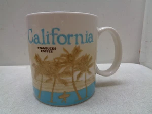 2012 Starbucks California Palmen Keramik Kaffeebecher - Bild 1 von 3