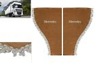 2x truck side pane curtains side window discs curtains beige for Mercedes
