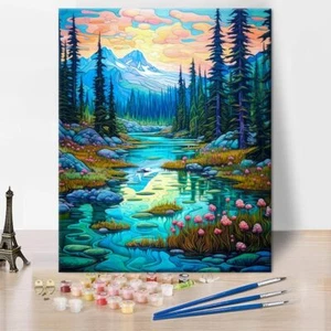 Paint by Numbers Kit for Adults, Landscape Painting DIY 1, Scenery - Picture 1 of 7