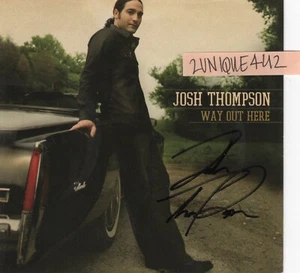 AUTOGRAPHED SIGNED CD INSERT - JOSH THOMPSON "Way Out There" - CD Cover - Picture 1 of 1