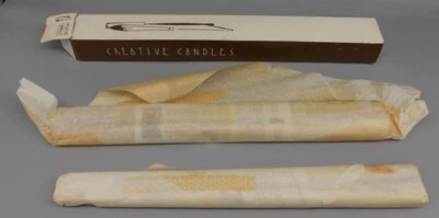 4 velas criativas marfim branco não usado na caixa original 15" vintage dois pares  - Imagem 1 de 4