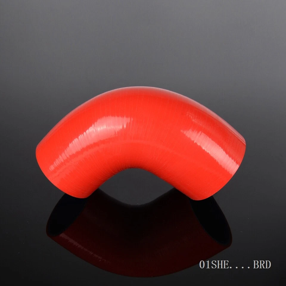 New Red 38mm -62mm 90 Degree Tube Turbo Silicone Elbow Coupler Piping Hose - Image 1 of 4