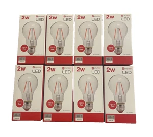 8 X RED Color LED 25 Watt Equivalent 2W A19 party light Bulb Holiday Christmas - Picture 1 of 9