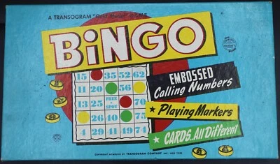 BINGO A Transogram Gold Medal Board Game 1948 Original Box - Image 1 of 2