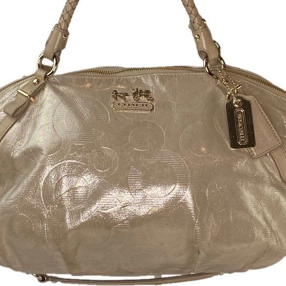 Coach Madison Sophia Leather Metallic Shimmering Satchel Shoulder Bag - Image 1 of 4