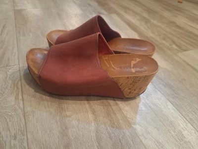 Chocolat Blu Manny Platform Sandals  Rust Red Size 7.5 - Image 1 of 4