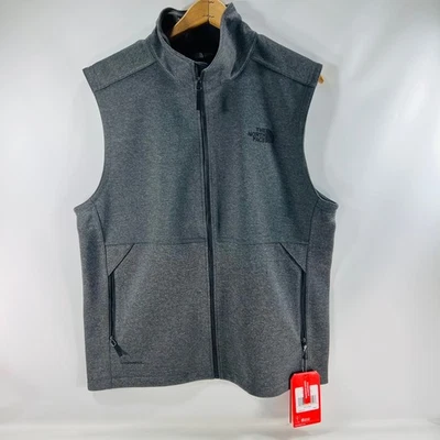 The North Face Men's Vest Dark Gray Apex Canyon WindWall Full Zip Med. Brand New - Image 1 of 4