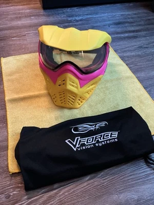 Máscara de paintball VForce Grill amarillo/rosa Foto 1 de 3