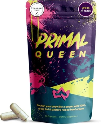 Primal Queen Beef Organ Supplement for Women 60 Counts - 1 Month Supply US STOCK - Image 1 of 4