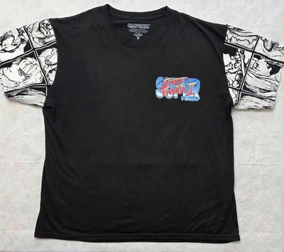 Vintage Capcom Street Fighter 2 Graphic  T Shirt 3XL 90s Promo Sleeve Print  - Image 1 of 4