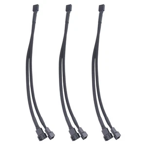 3 StüCk PWM LüFter Splitter Kabel 2-Wege 4Pin Y HüLsen VerläNgerung Kabel 3221 - Bild 1 von 3