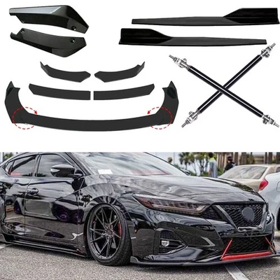 For Nissan Maxima Front Bumper Lip Spoiler+Side Skirt+Rear Lip+Strut Rods — 第 1/4 张图片