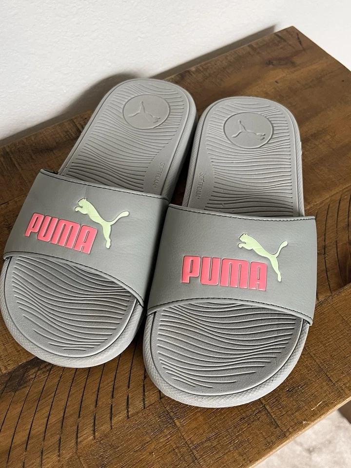 Puma Woman’s Cool Cat Sports Sandals Slid Gray Casual Sandal - Image 1 of 4