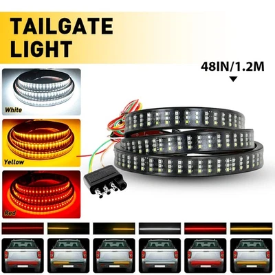 48" Row 3 Tailgate Truck Strip 432LED Light Bar Reverse Brake Turn Signal Lamp - Image 1 of 4