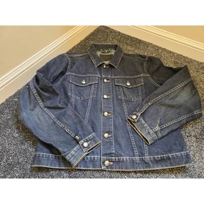 HUGO BOSS Canyon Men's Denim Jacket W52 XL Dark Blue Wash Made in Italy (C1) - Image 1 of 3