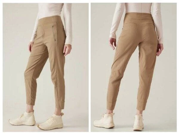 Black Athleta Headlands Hybrid Trek OR Khaki Trekkie North High Rise Jogger SZ 4 - Image 1 of 1