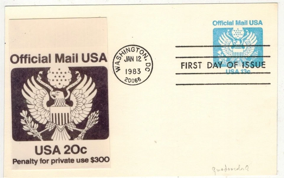 UZ2 EAGLE OFFICIAL MAIL POSTAL CARD FDC SARZIN QUADRACOLORPLUS APPLIQUE - Image 1 of 1
