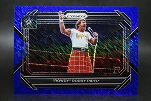 2023 Panini Prizm WWE FOTL Blue Shimmer Prizm 2/11 Rowdy Roddy Piper #19 RARE - Picture 1 of 2