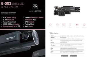 GON3 2K Dashcam (3CH) - Dashcam mit 2 äußeren Seiten-/Rückfahrkameras - Bild 1 von 1