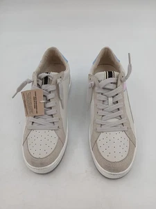 Shu Shop Damenschuhe Größe 8,5 weiß beige schillernd Low-Top Schnürschuhe abgenutzt - Bild 1 von 12
