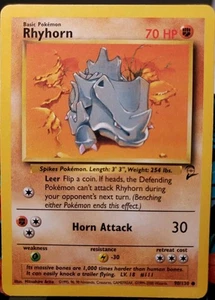 Rhyhorn 90/130 Base Set 2 Vintage Pokemon - Picture 1 of 2