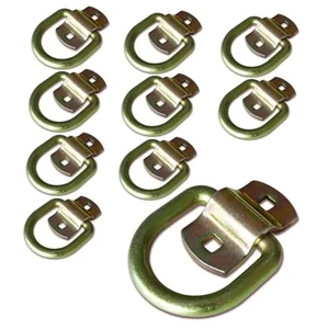 ANLULOAD (10Pack) 1/2" Heavy Duty Weld-On Forged D Ring, D-Ring Trailer Tie  - Picture 1 of 7
