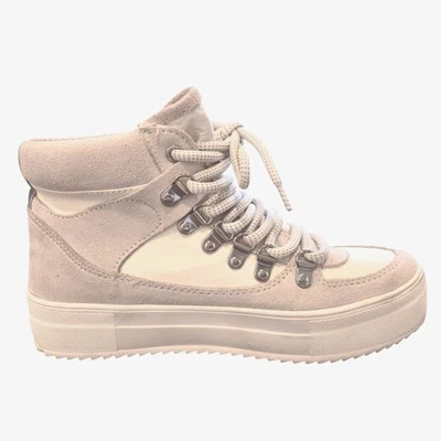 Aqua Women's Bash High-Top Platform Sneakers Suede Soft White Gray Hipster 7.5 - Image 1 of 4