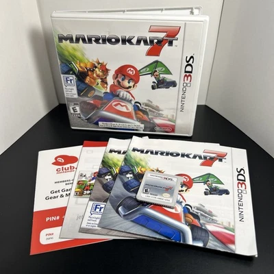 Mario Kart 7 (Nintendo 3DS, 2011) Authentic Complete CIB Inserts TESTED - Image 1 of 4